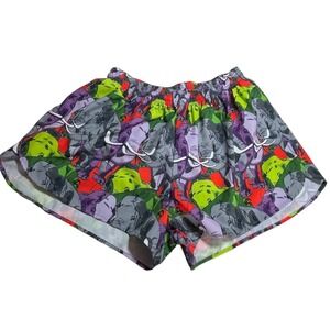 BOA Mens Elephant Print Running Shorts Multicolor Graphic Athletic Large USA
